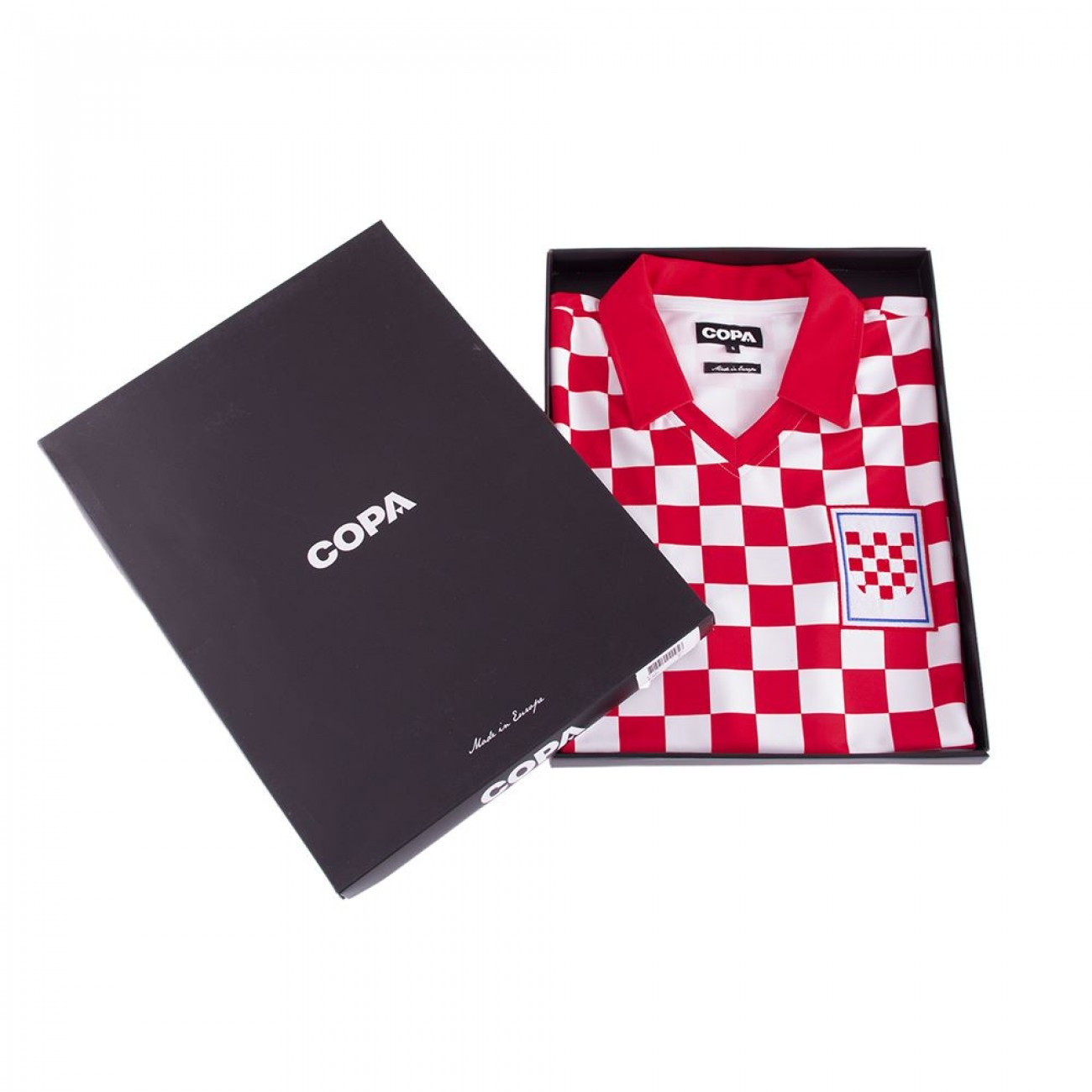 Copa Croatia 1992 Retro Football Shirt T-Shirt con Colletto da Calcio retrò Uomo 
