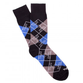 Argyle Pitch / Nero - Grigio - Azzurro - Bianco