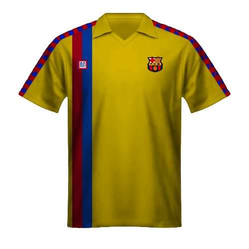 Maglia gialla FC Barcelona 1981/82 ospiti