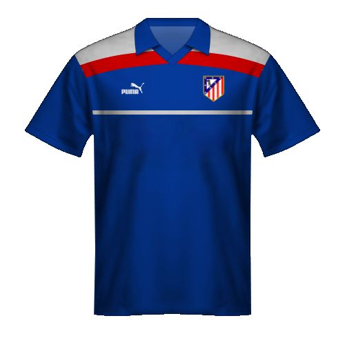 Maglia blu Atletico Madrid 1986