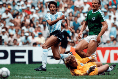 GOL BURRUCHAGA argentina alemania federal FINAL  MUNDIAL 86