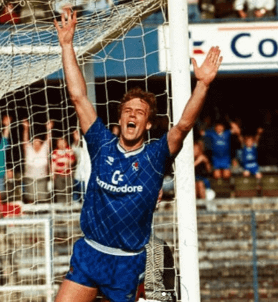 KERRY DIXON con la Camiseta Chelsea 1988