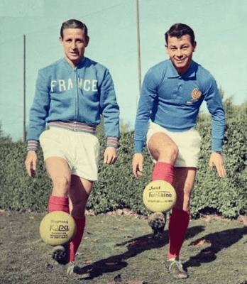 RAYMOND KOPA AND JUST FONTAINE FRANCE WC 1958 RAYMOND KOPA AND JUST FONTAINE FRANCE WC 1958