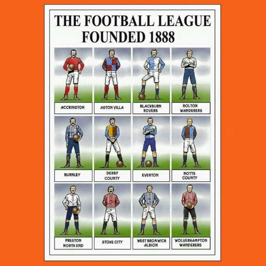 I 12 Membri Fondatori della Football League nata nel 1888 