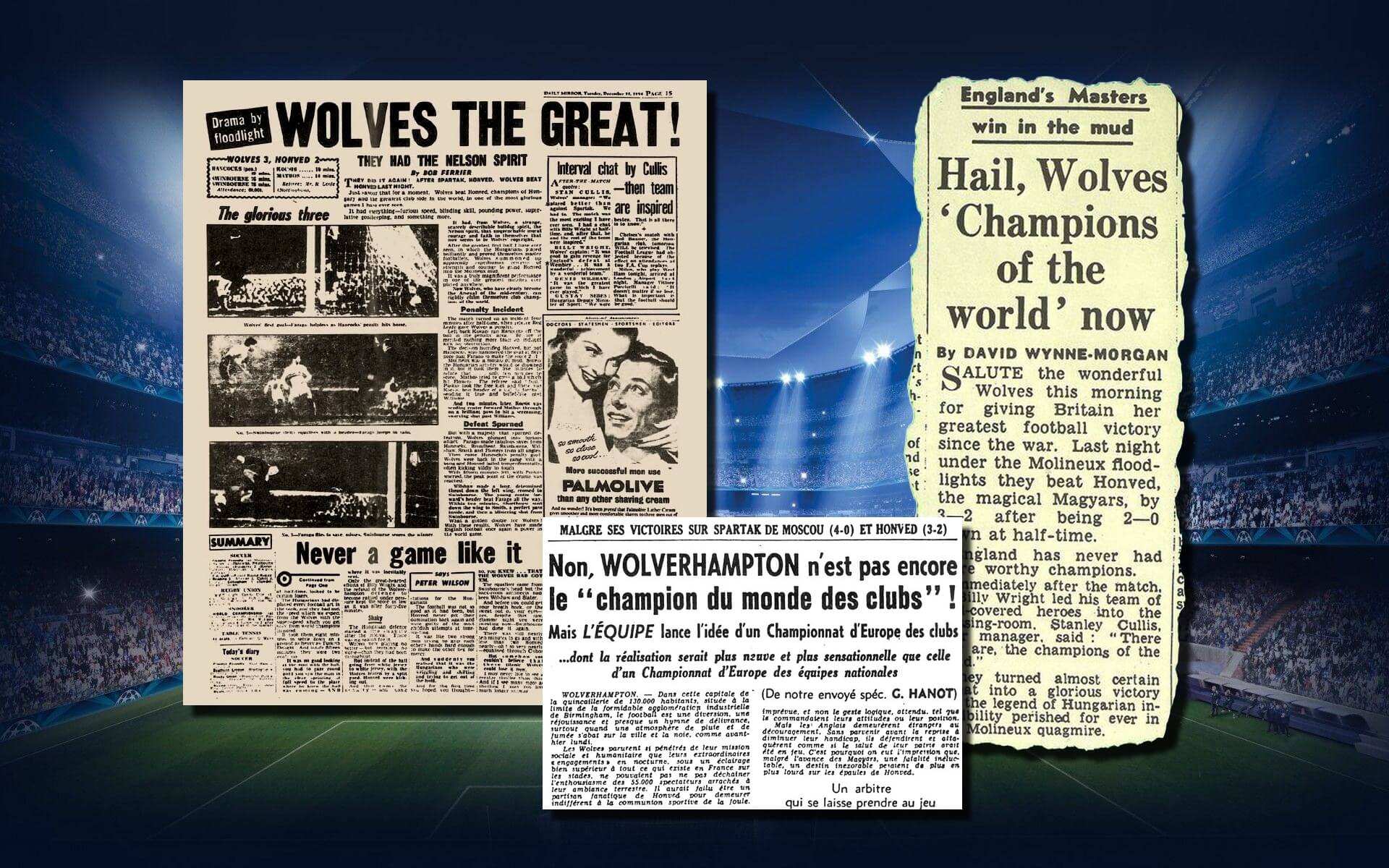 Newspaper Wolverhampton Champions of World Gabriel Hanot