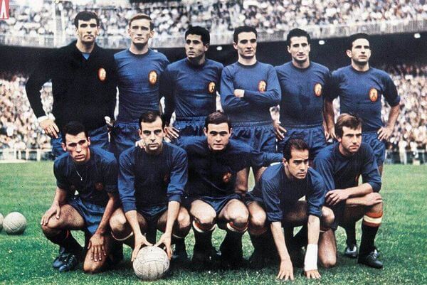 Spagna Europei 1964 maglia blu